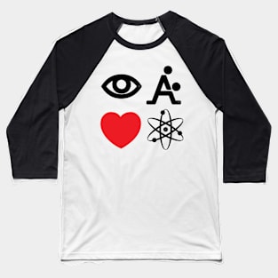 I Fking Love Science by Tai's Tees Baseball T-Shirt